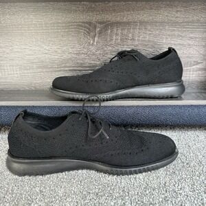 Cole Haan Men's 2.Zerogrand Laser‎ Wingtip Oxford Black Style C28527 size 13